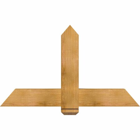 Ekena Millwork Eugene Rough Sawn Timber Gable Bracket, Western Red Cedar, 48"W x 28"H x 4"D x 6"F, 14/12 Pitch GBW048X28X0406EUG00RWR